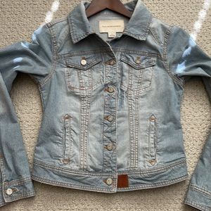 Anthropologie Pilcro and the letterpress acid wash distressed jean jacket